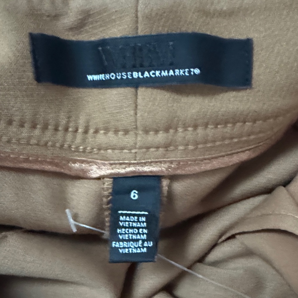White House Black Market Tan Pants with Gold Buttons - Picture 5 of 9